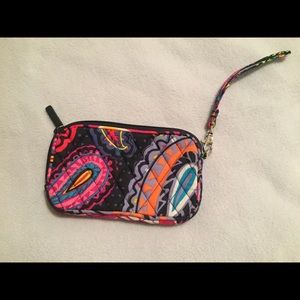 Vera Bradley Midnight Paisley Wristlet